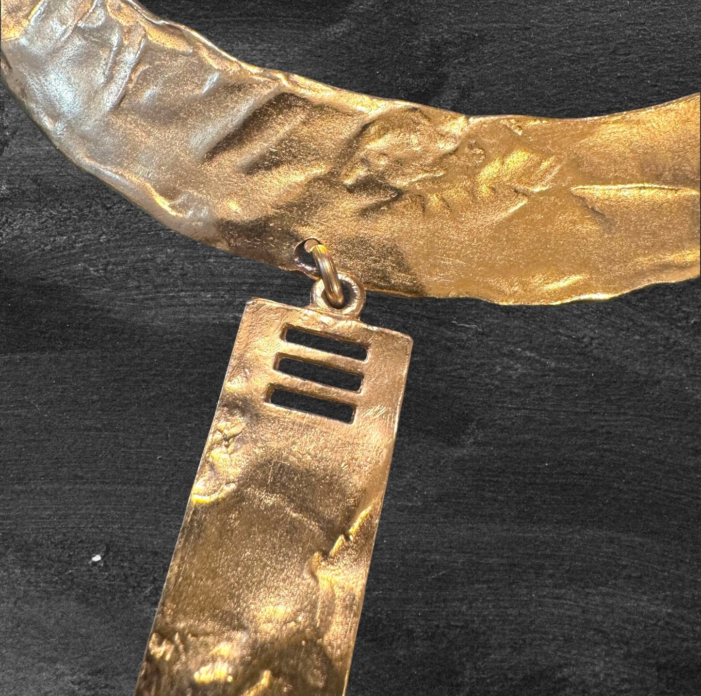 Vintage Biche de Bere Gold Tone Choker Necklace